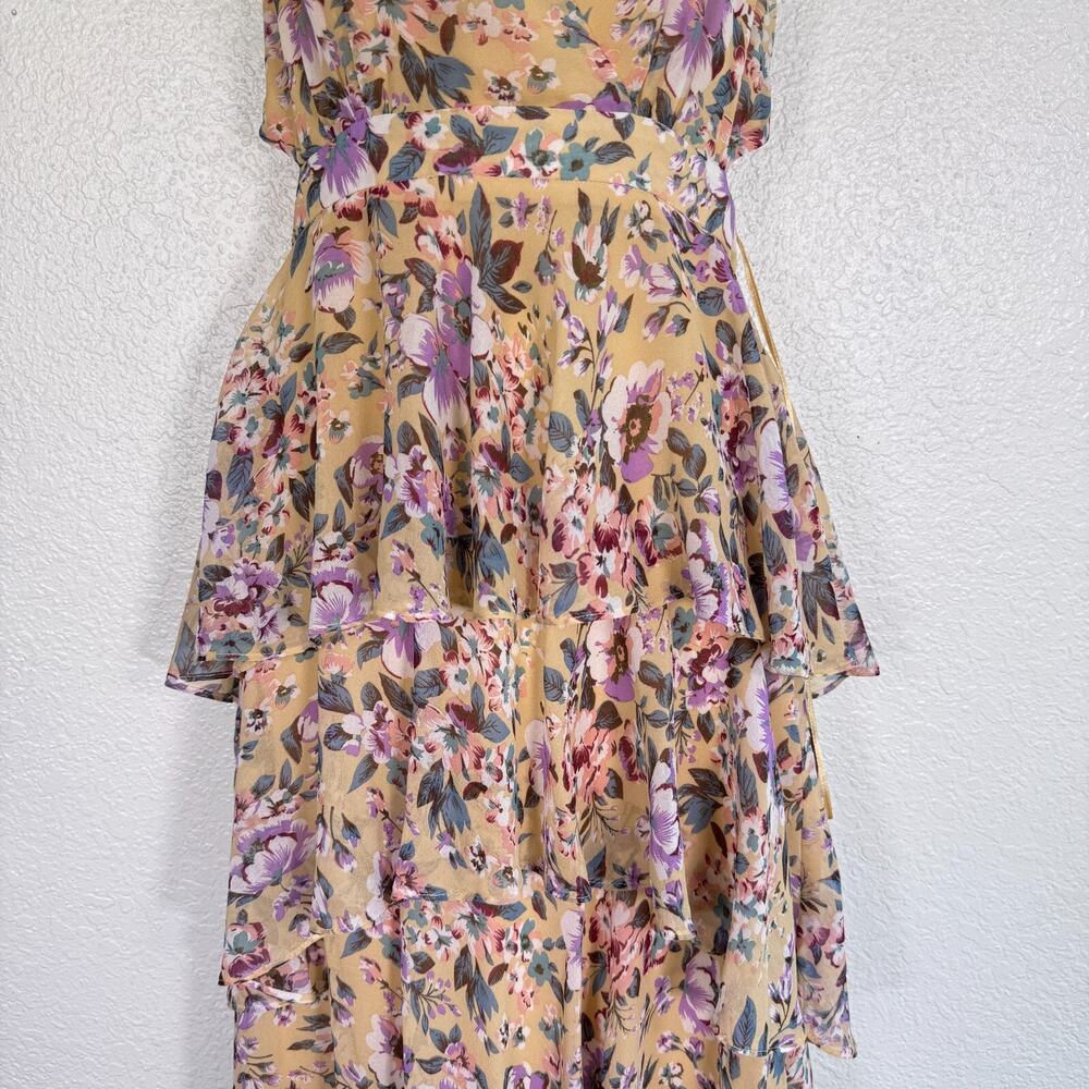 ASTR The Label Rosana Maxi Dress Womens Small Floral Tiered Boho Cottagecore - Picture 5 of 14